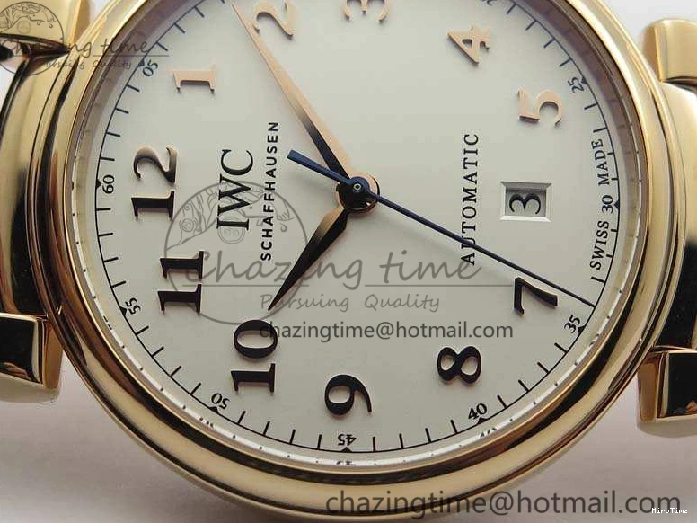 MIROTIME 1221 Neat Da Vinci IW356601 RG MKF 1:1 Best Edition White Dial On Brown Leather Strap A 7230